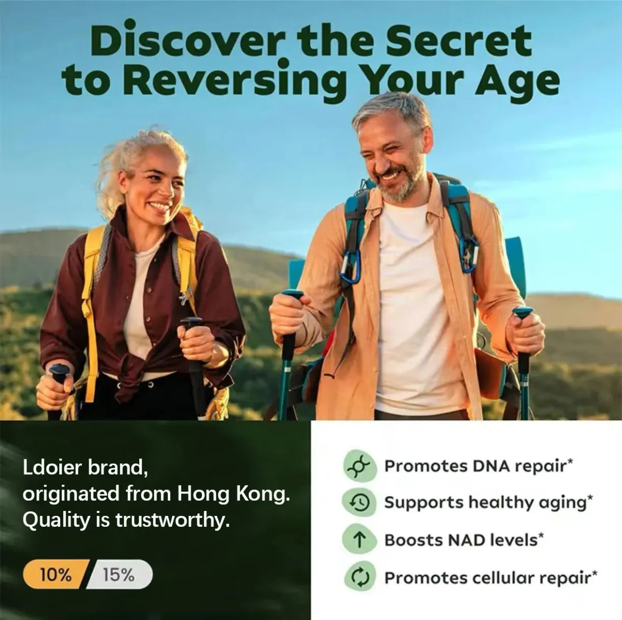 NAD+ Anti-Aging Supplement – 900mg with Resveratrol (80 Capsules)